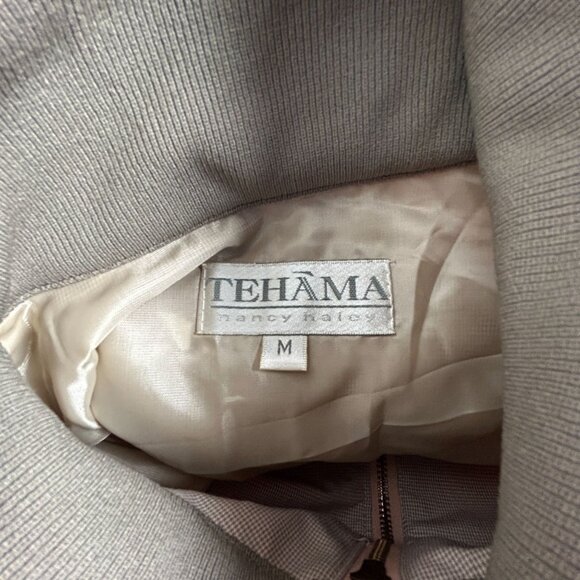 Vintage Tehama Nancy Haley Womens 1/4 Zip Pullover Windbreaker Jacket Medium Tan - Picture 3 of 10